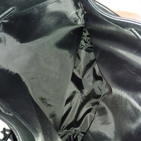 Victoria Secret black backpack purse with fringe - Picture 10 of 11